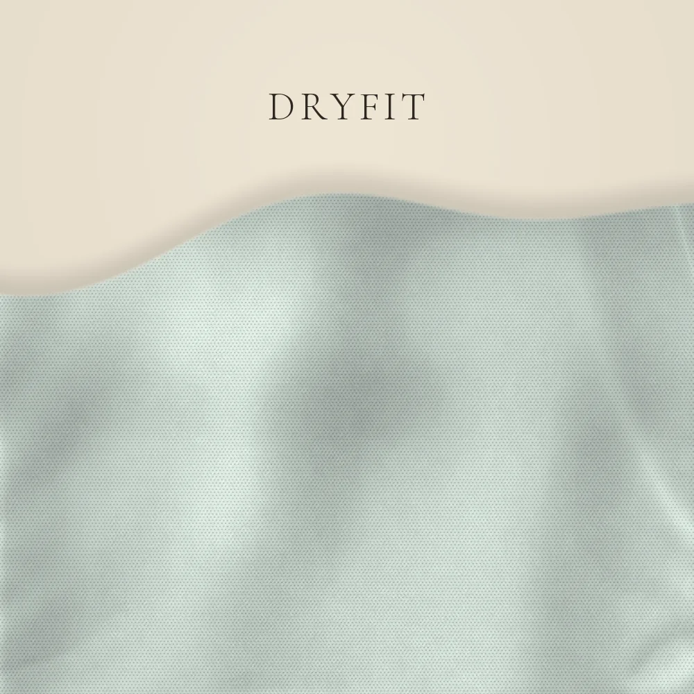 Muestra de la tela Dryfit en verde menta, con una fina textura de malla